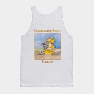 Cute lifeguard tower in Clearwater Beach Florida Tank Top
